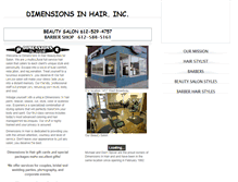 Tablet Screenshot of dimensionsinhairsalon.com